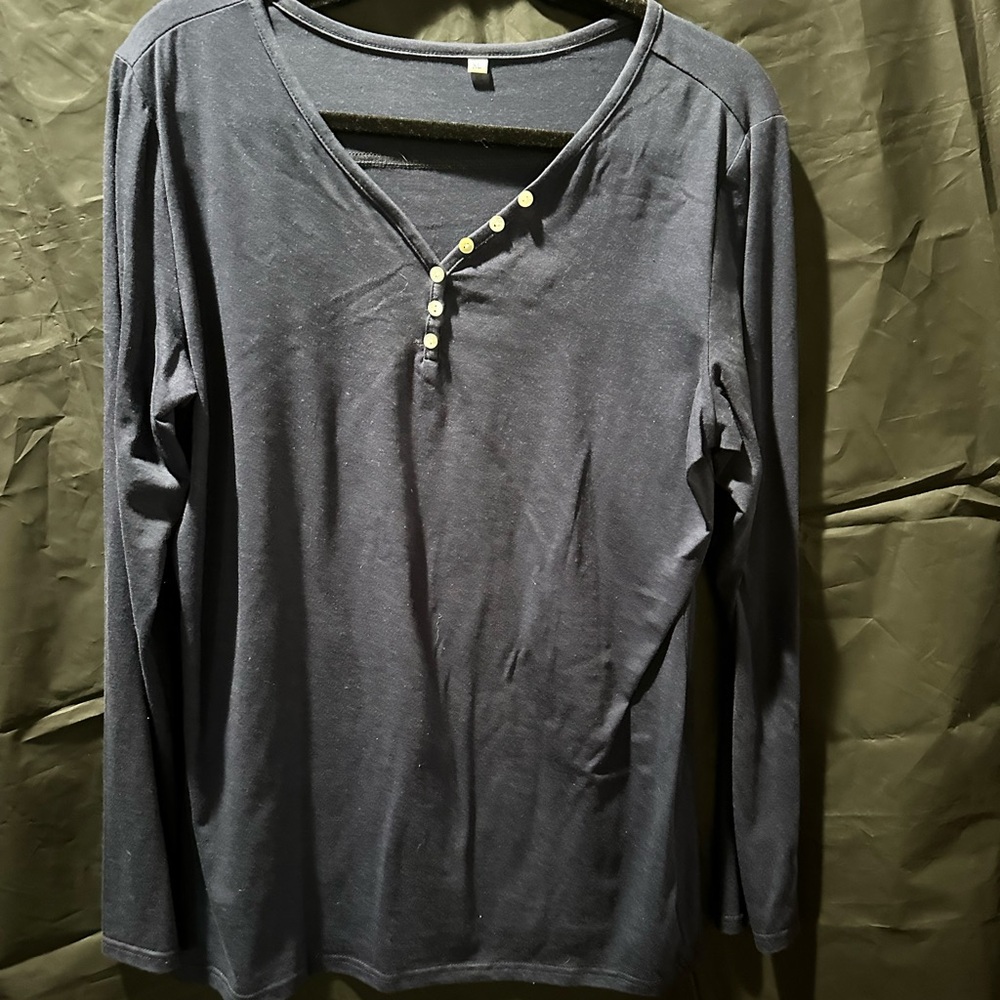 Men's Black Long Sleeve Shirt